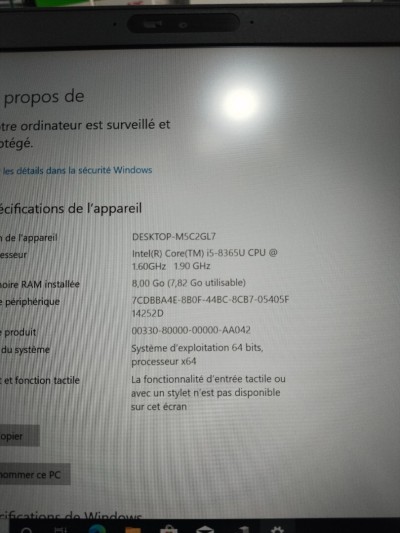 Dell latitude 5400 | i5 8365U Ram 8Go SSD 256Go 14"