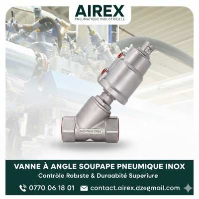 Vannes Pneumatiques à Siège Incliné en INOX