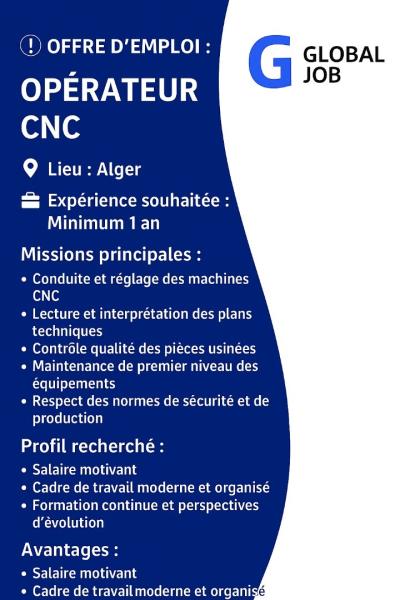 Opérateur sur Machine à Commande Numérique (CNC)