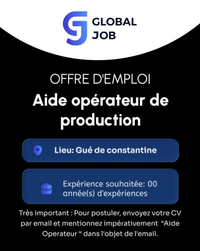 Aide operateur de production 