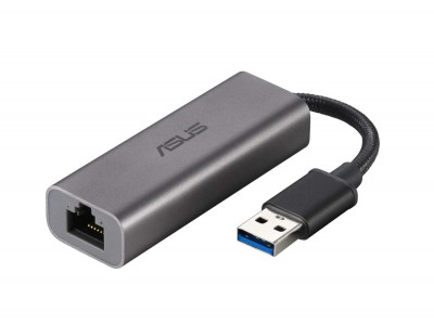 Adaptateur Ethernet USB Type-A 2.5G Base-T avec rétrocompatibilité de 2.5G/1G/100Mbps USB-C2500 ASUS
