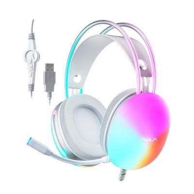 Casque Gaming Professionnel USB Son Surround Virtuel 7.1 Microphone Flexible Antibruit RGB S505 AULA