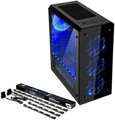 Kit Barres LED LightFLow Bleus 2x30cm + 2x15cm, Barres Magnétiques SOG-MLL1BL Spirit of Gamer 
