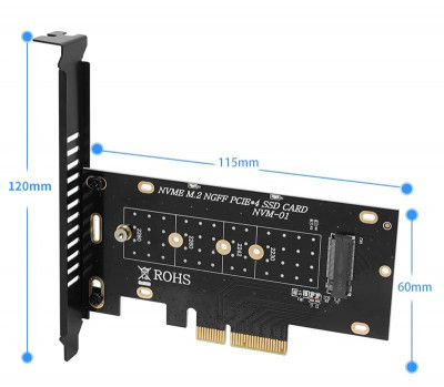 Carte extension adaptateur  SSD M.2 NVME PCI Express 4.0x4