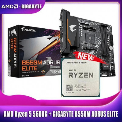 GIGABYTE B550M AORUS ELITE + RYZEN 5600 +16G RAM + SSD NVME512G