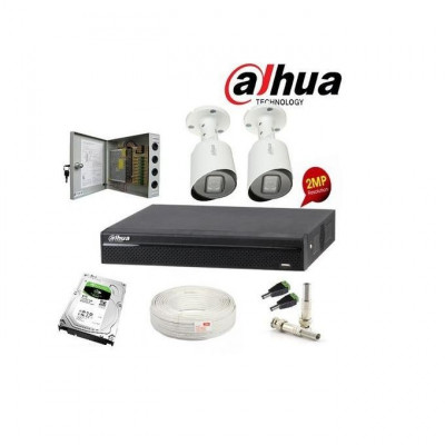 Kit 2 Caméras de surveillance Exterieur 2Mp Dahua