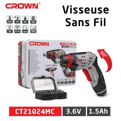 Visseuse Perceuse Sans fil 16V multi-mandrin Multi-mandrin 2 Batterie 1,5AH  CROWN | CT21082HQ-1.5 BMC