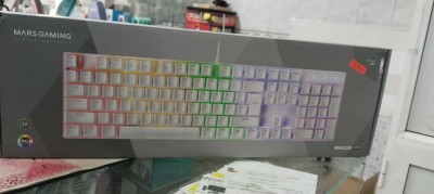 CLAVIER MARS GAMING MK422W WHITE FRGB LIGHTING