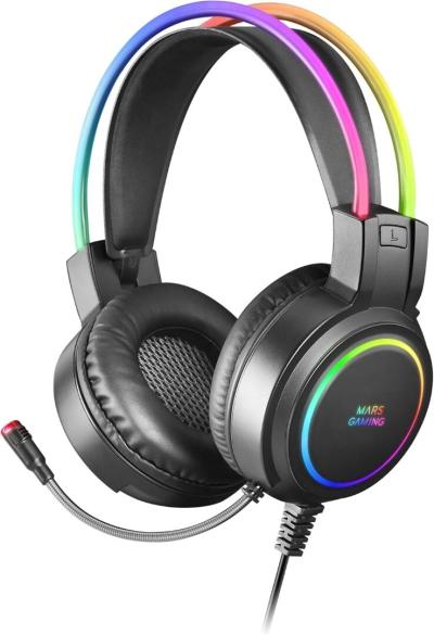 CASQUE MARS GAMING MHRGB BLACK