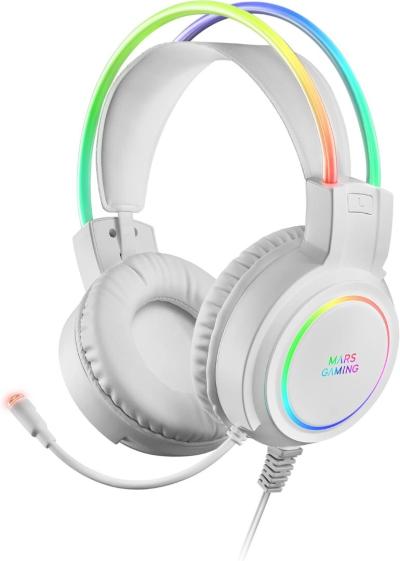 CASQUE MARS GAMING MHRGB WHITE
