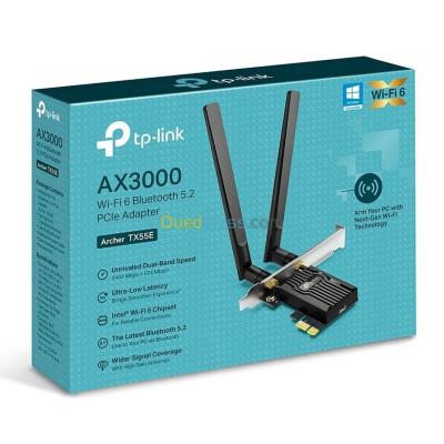 CARTE WIFI TP-LINK PCIe WiFi 6 AX3000 Bluetooth 5.2 Archer TX55E