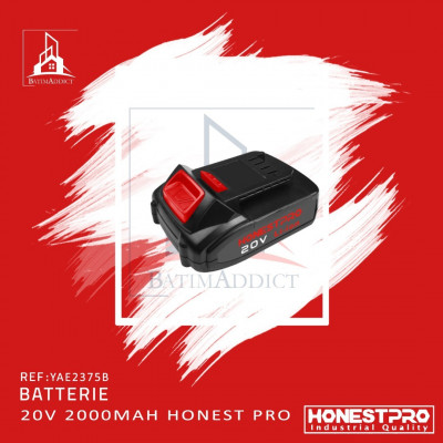 BATTERIE 20V 2000mAh HonestPro (Compatible sur produit Worcraft)