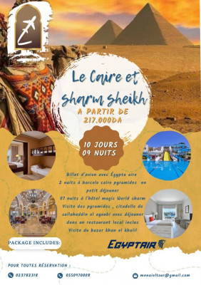 Promo LE CAIRE & Sharm El Sheikh  10 Jours 09 Nuitée Mois De Juillet 