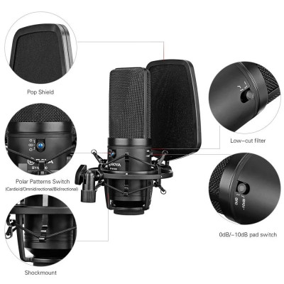 Microphone Professional BOYA BY-M1000 Pour Studio