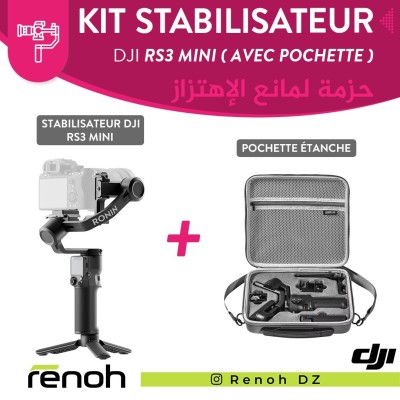 Kit Stabilisateur Caméra DJI RS3 MINI ( Avec Pochette Moule Spécial )