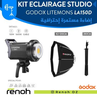 Kit Eclairage Studio GODOX LITEMONS LA150D (K2-120cm)