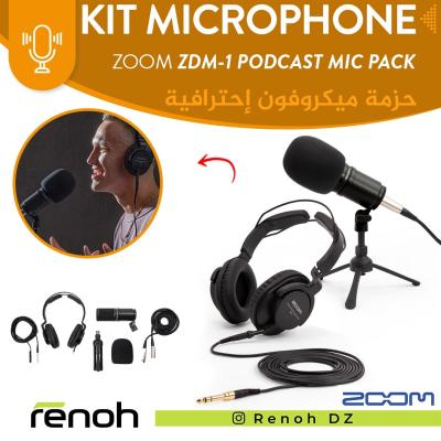 Kit Microphone XLR ZOOM ZDM-1 PODCAST MIC PACK