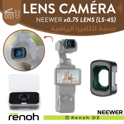 Lens Caméra NEEWER x0.75 ANGLE OBJECTIF Pour Osmo Pocket 3 (LS-45)