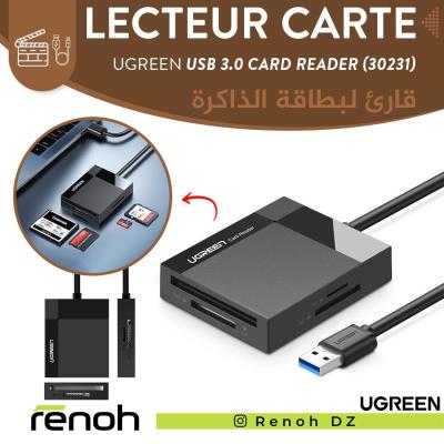 Lecteur Carte Mémoire UGREEN USB 3.0 4-in-1 MULTIFUNCTION (30231) (1m)