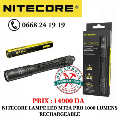 Nitecore lampe led MT2A PRO 1000 Lumens rechargeable