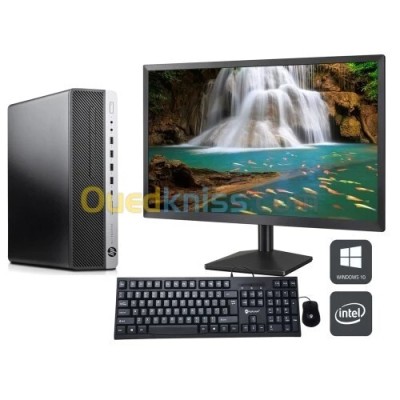 PC DE  BUREAU HP  I7 - 6 EME - RAM 8 GB - DISQUE 500 GB HDD - ECRAN 20" CLAVIER - SOURIS