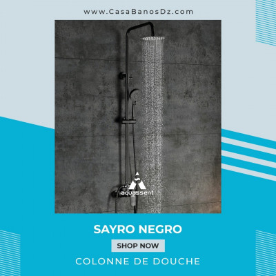 Colonne De Douche SAYRO Noir AQUASSENT 