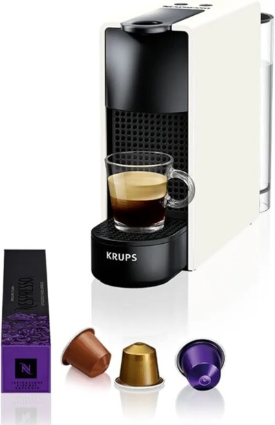 Nespresso Krups Machine à Café Essenza Mini Blanche Cafetière Capsule de Café