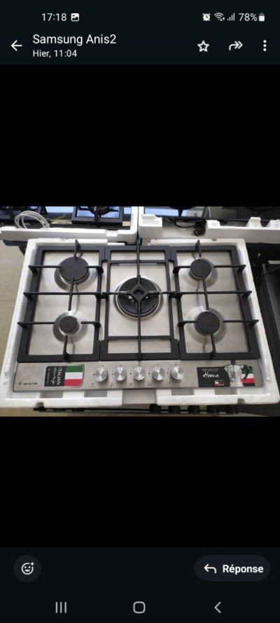 Promotion plaque de cuisson ariston 5 feux inox 