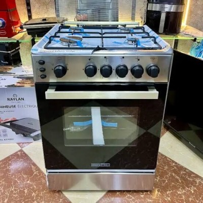 Promotion cuisinière maxwell 4 feux inox ventilé 