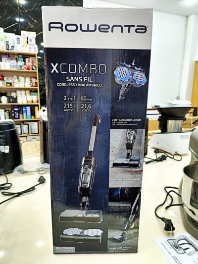 ROWENTA XCombo Aspirateur à main 2en1 laveur 215W 60min +6 accessoires