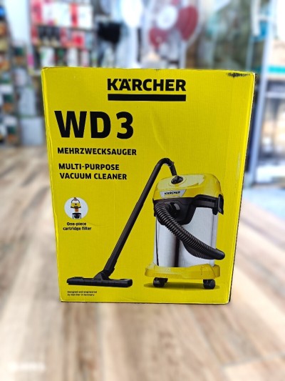KARSHER Aspirateur eau et poussière WD3 INOX avec sac 1000w