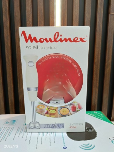 MOULINEX Soleil Pied mixeur plongeant ZELKROM inox 450w 2 vitesses