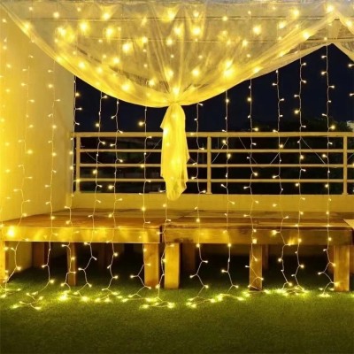 Guirlande guirxiété lumineuse décor ramadan Rideau 3x3 mètres coloré/Jaune ضوئي ملون وأصفر FLASH