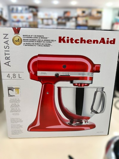 KitchenAid ARTISAN Pétrin PÂTISSIER À TÊTE INCLINABLE 4.8L double bol Rouge pomme damour Made in USA