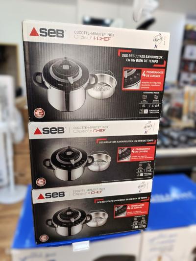 SEB Clipso+ Chef Cocotte minute Inox 4.5L/6L/8L 4 réglages