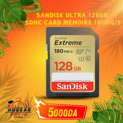 sandisk SDXC extreme pro 128gb jusqu'à 180mg/s V30 UHS I