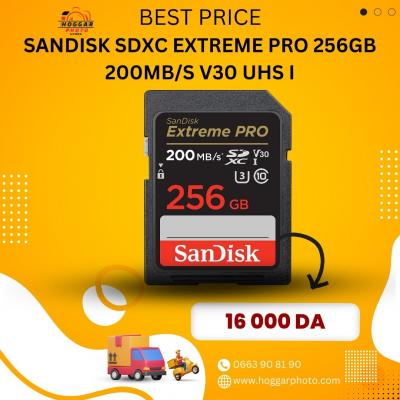 sandisk SDXC extreme pro 256gb 200mb/s V30 UHS I