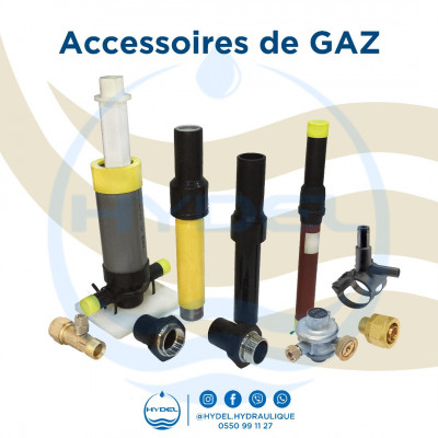 Accessoires Gaz - Vannes|Détendeurs|Kit de branchement|Robinets|Raccords|Joints de transition|Portes