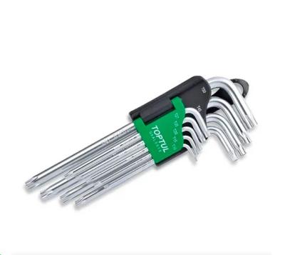 Jeu de 9 clés à molette inviolables de type étoile longue GAAL0919 TOPTUL