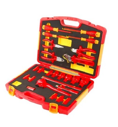 Caisse d'outils a main isolées 25 pièces 1000v v83825 tolsen 