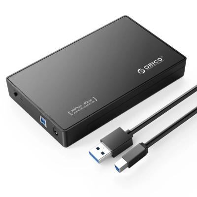 Boîtier de disque dur externe 3,5 pouces USB 3.0 avec adaptateur d'alimentation 12 V/2 A