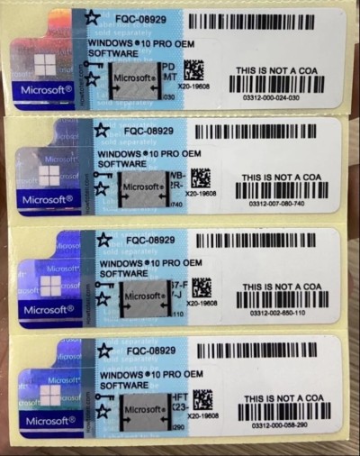 Licence Windows 11 Pro OEM Etiquette stickers