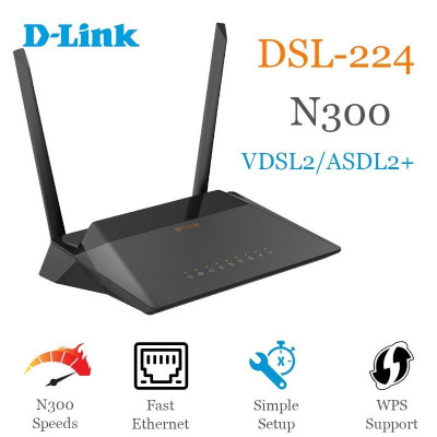 D-Link sans-fil dsl-224 N300 Modem Routeur VDSL2/ADSL2+