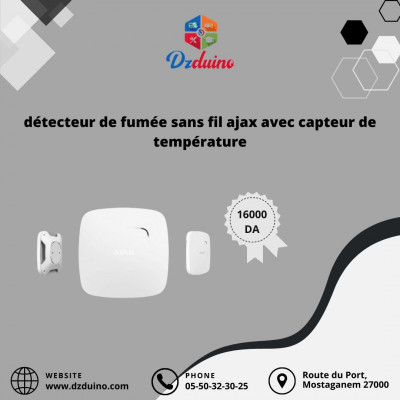 composants-materiel-electronique-detecteur-de-fumee-sans-fil-ajax-avec-capteur-temperature-mostaganem-algerie