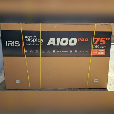 IRIS ÉCRAN INTERACTIF - A100 PRO 75" TACTILE - 4K UHD - ANDROID - WIFI 6 - BLUETOOTH - SUPPORT