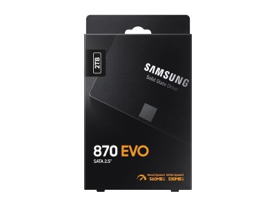 SAMSUNG 870 EVO 2TB - 2,5 POUCES, SATA 6G - VITESSES JUSQU'À 560 MO/S - BLACK