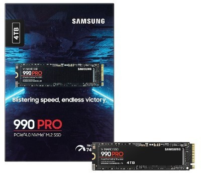 SAMSUNG 990 PRO  4 To SSD NVMe M.2 PCIe 4.0 7450 Mo/S