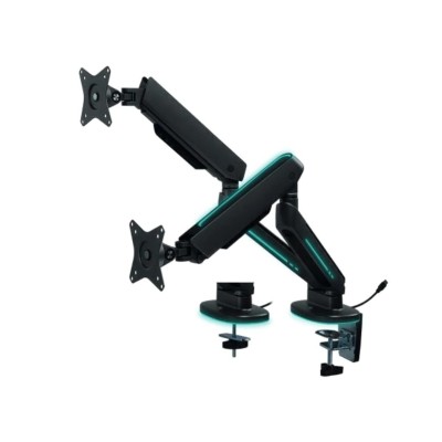 VORTEX VRX54-C024HL - SUPPORT DOUBLE ÉCRAN -17" À 35" - RGB - 2 x 15KG -FIXATION BUREAU -VESA 75/100