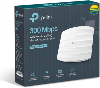 TP-Link EAP115 Point d'accès WiFi N 300Mbps PoE - Plafonnier