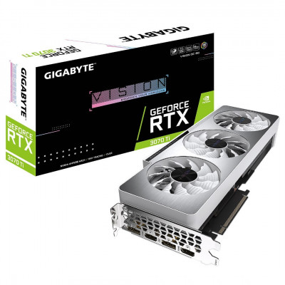 Gigabyte GeForce RTX 3070 Ti VISION OC 8G- LHR - GDDR6X - Dual HDMI/Dual DisplayPort - PCI Express
